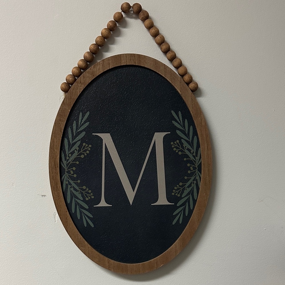 Elegant Black and Brown Wall Decor with Monogram